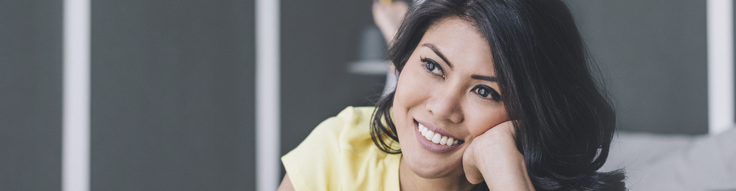 Asian Woman with Yellow Shirt